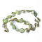 Natural Dyed Sea Shell Beads, Irregular, Green, 14~27x17~26x5~12mm, Hole: 1mm, 18~19pcs/strand, 14.96~15.75 inch(38~40cm)
