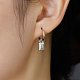 925 Sterling Silver Rectangle Hoop Earrings Simple Geometric Fashion Accessory&nbsp;KF9307-2-1