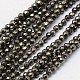 Natural Pyrite Beads Strands&nbsp;G-L031-2mm-03-1