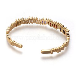 Brass Cuff Bangles&nbsp;BJEW-P245-03G