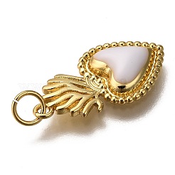 Golden Tone Brass Enamel Pendants&nbsp;KK-K750-01G-E