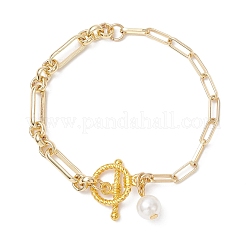Brass Paperclip Chain Bracelets for Women&nbsp;BJEW-JB12826