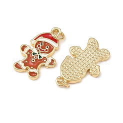 Christmas Brass Enamel Pendants&nbsp;KK-L255-17G-02