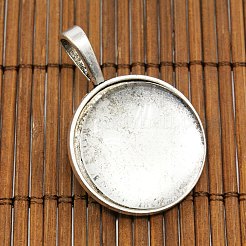 25mm Transparent Clear Domed Glass Cabochon Cover for Photo Pendant Making&nbsp;TIBEP-X0008-FF