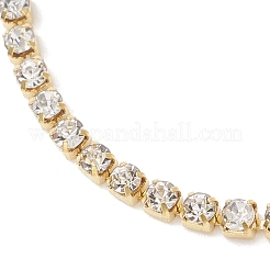 Square Brass Rhinestone Strass Chains Bracelets for Women&nbsp;BJEW-JB12845