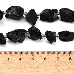 Raw Rough Natural Black Tourmaline Beads Strands&nbsp;GG-CBA0B77-A05-01