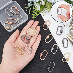 16Pcs 4 Colors Alloy Screw Carabiner Lock Charms&nbsp;FIND-CA0003-44