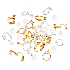 Brass Clip-on Earrings Findings&nbsp;KK-TA0007-66