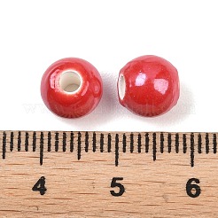 Glazed Porcelain Round Beads&nbsp;PORC-S489-8mm-14