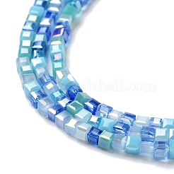 Gradient Color Electroplate Glass Bead Strands&nbsp;GLAA-E042-05-B07