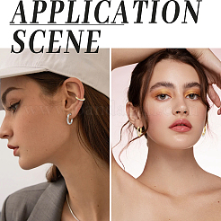 20Pcs 2 Colors 304 Stainless Steel Hoop Earrings&nbsp;EJEW-SC0001-84