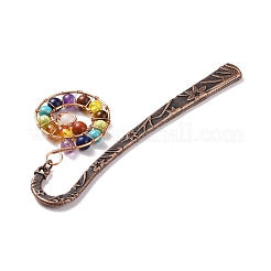 Chakra Theme Gemstone Beaded Bookmarks&nbsp;AJEW-JK00178