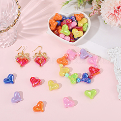 70Pcs 7 Styles AB Color Plated Acrylic Beads&nbsp;PACR-PA0001-08