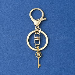 304 Stainless Steel Initial Letter Key Charm Keychains&nbsp;KEYC-YW00004-23