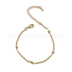 Rack Plating Brass Link Chain Bracelets for Women&nbsp;BJEW-G735-03G