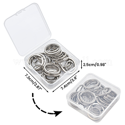 304 Stainless Steel Split Key Rings&nbsp;STAS-UN0003-64
