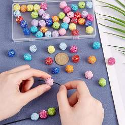 60Pcs 10 Colors UV Plating Iridescent Acrylic Beads&nbsp;MACR-AR0001-23