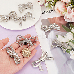 8Pcs 4 Styles Bowknot Alloy & Brass Rhinestone Shoe Decorations&nbsp;AJEW-PH0011-72