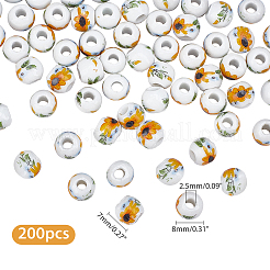 200Pcs Handmade Porcelain Beads&nbsp;PORC-AR0001-01