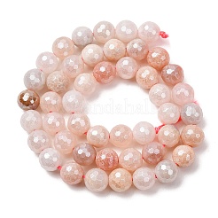 Electroplated Natural Pink Aventurine Beads Strands&nbsp;G-B191-A05-8mm