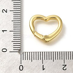 Rack Plating Heart Brass Spring Gate Rings&nbsp;LS-KK-Z086-54G-06