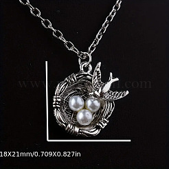 Alloy & Imitation Pearl Pendant Necklaces&nbsp;FS-WG171EF-01