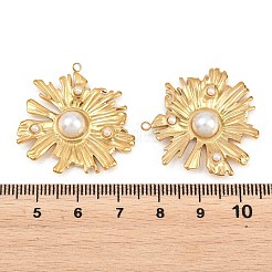 304 Stainless Steel & Plastic Imitation Pearl Pendants&nbsp;STAS-A143-01A-G
