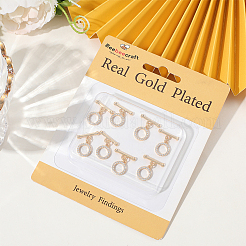 10 Sets Brass Micro Pave Clear Cubic Zirconia Toggle Clasps&nbsp;KK-BBC0021-01