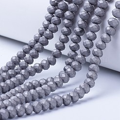 Electroplate Transparent Glass Beads Strands&nbsp;EGLA-A034-T6mm-U