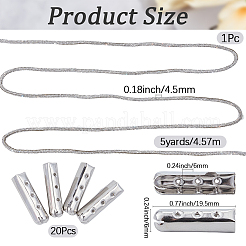 20Pcs Column Alloy Shoelace Buckle Connectors&nbsp;FIND-CY0001-95B