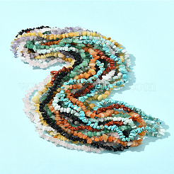 10 Strands 10 Styles Natural & Synthetic Mixed Gemstone Chip Beads Strands&nbsp;G-FS0005-89