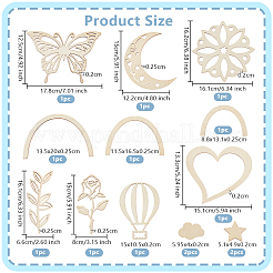 Unfinished Wood Chip Wall Decoration Set&nbsp;DIY-WH0430-950
