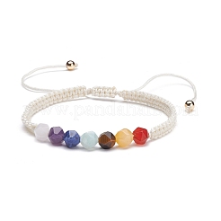 Chakra Nylon Cord Braided Bead Bracelets Set&nbsp;BJEW-JB07251