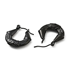 Ion Plating(IP) 304 Stainless Steel Twist Teardrop with Cross Hoop Earrings for Women&nbsp;EJEW-G293-09EB