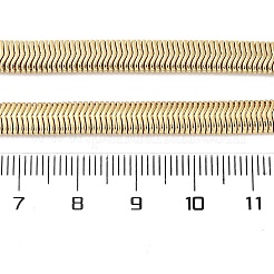 Rack Plating Brass Herringbone Chains Necklace for Men Women&nbsp;X-NJEW-M193-01G