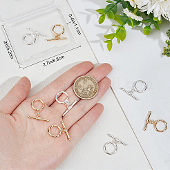 10Pcs 2 Colors Brass Toggle Clasps&nbsp;KK-BBC0013-61