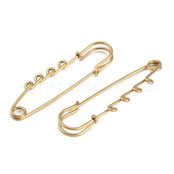 Ion Plating(IP) 304 Stainless Steel Safety Pins Brooch Findings&nbsp;STAS-K252-05B-G