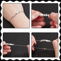 8Pcs 4 Styles Brass Micro Pave Clear Cubic Zirconia Fold Over Clasps&nbsp;KK-AR0004-76