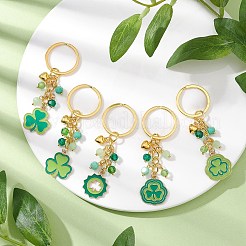 5Pcs Alloy Enamel Charm Keychains&nbsp;KEYC-JKC01088
