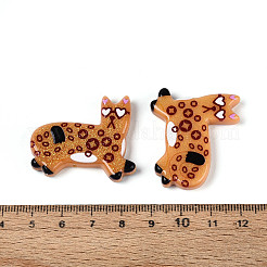 Printed Opaque Resin Beads&nbsp;RESI-N043-19B