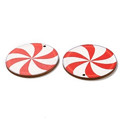 Single Face Christmas Printed Wood Pendants&nbsp;WOOD-D025-23