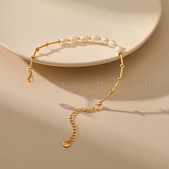 Elegant Natural Freshwater Pearl & Brass Beaded Bracelets for Women&nbsp;RP0175