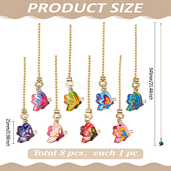 8Pcs Alloy Charms Ceiling Fan Pull Chain Extenders&nbsp;HJEW-LP00047