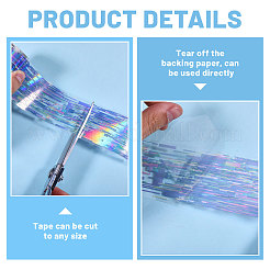6Pcs 6 Colors PET Decorative Stickers&nbsp;DIY-PH0032-38