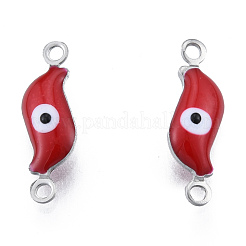 304 Stainless Steel Enamel Connector Charms&nbsp;STAS-N092-180