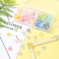 130Pcs 10 Colors Gradient Color Transparent Acrylic Beads&nbsp;OACR-FS0002-05