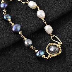 Pearl Beaded Bracelets&nbsp;BJEW-P350-01G
