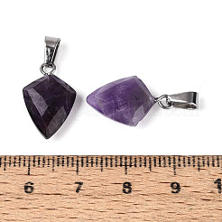 Natural Amethyst Pendants&nbsp;G-N349-18P-01