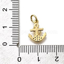 Brass Micro Pave Cubic Zirconia Charms&nbsp;KK-P295-41G