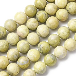 Natural Lemon Jade Beads Strands&nbsp;G-H343-D01-14mm
